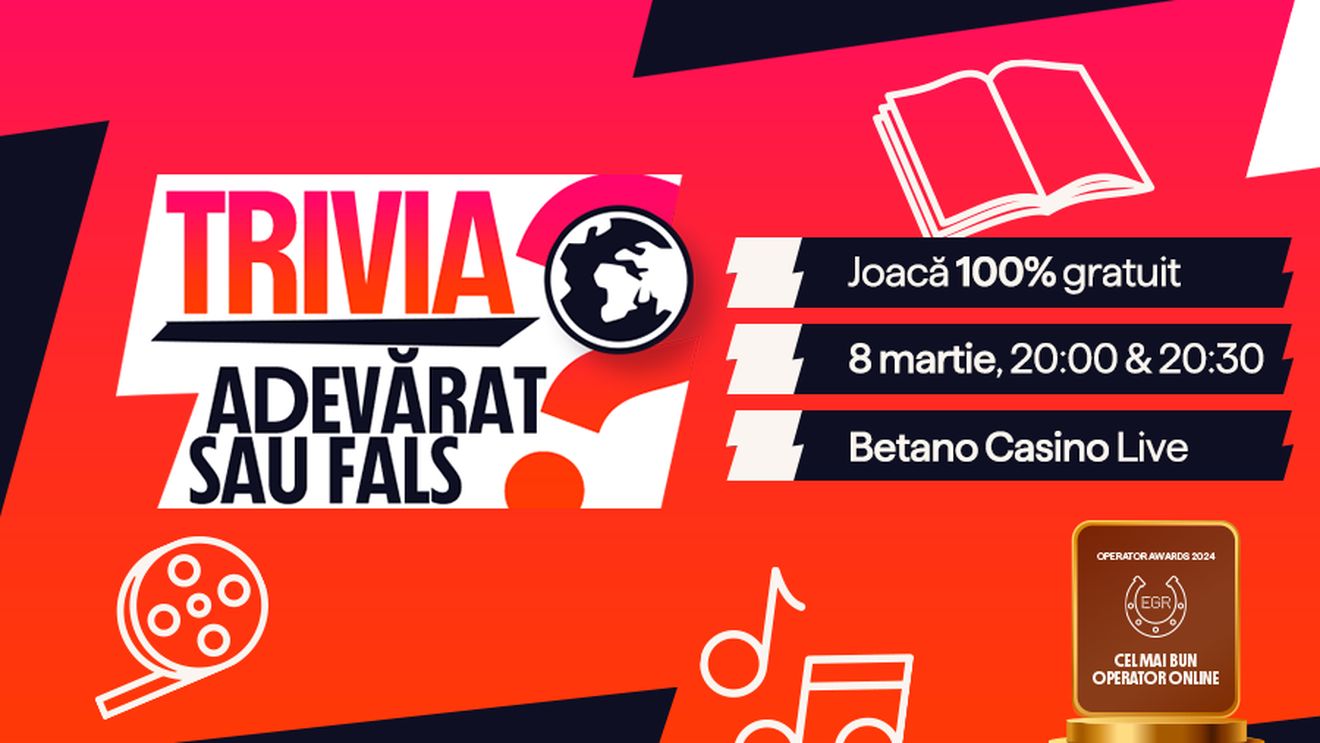 ADVERTORIAL | Trivia Adevărat sau Fals revine cu două ediții speciale de Ziua Femeii, doar în Betano Casino Live
