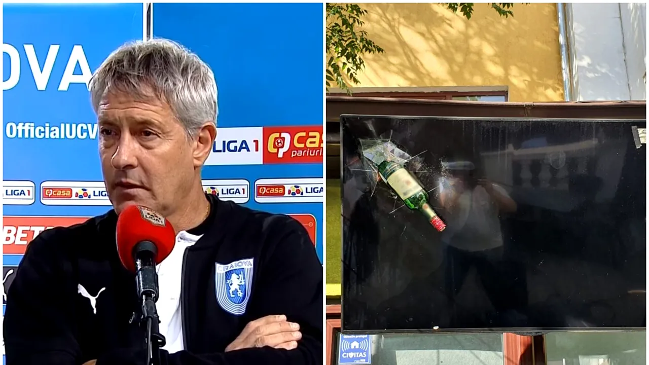 Suporterii Universității Craiova, răspuns genial după ce Cristiano Bergodi a răbufnit că nu trec peste ratarea calificării din Georgia | FOTO