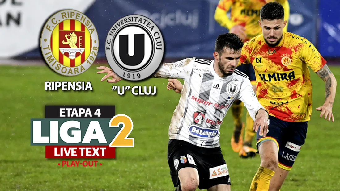 Ripensia câștigă meciul cu ”U” Cluj, la o zi după demisia antrenorul Cosmin Petruescu. Timișorenii au întors rezultatul