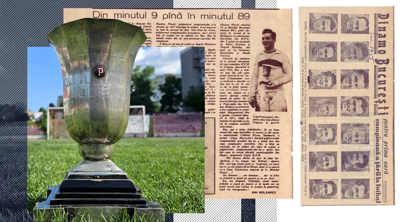 Descoperire de muzeu. Am găsit trofeul de golgheter din 1954. Povestea de roman a primului marcator din „Groapă”, singurul dinamovist care a înscris o triplă în poarta rivalilor de la Steaua. A jucat cu platfus la ambele picioare și cu injecții, în genunchi, la pauză. FOTO&VIDEO EXCLUSIV