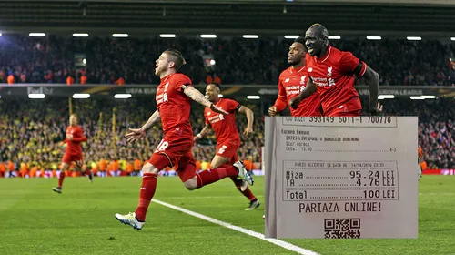 FOTO | A crezut în miracol! Un român a pariat 100 de lei pe meciul Liverpool – Dortmund, la 2-3. Pe ce a mizat și cât a câștigat 20 de minute mai târziu