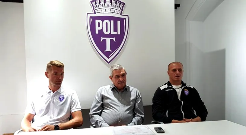 SSU Poli începe campionatul pe Cluj Arena. Dorin Toma: ”Suntem Poli Timișoara și jucăm doar la victorie.” Președintele Viorel Șerban spune din ce punct de vedere acest sezon este unul ”de tranziție”
