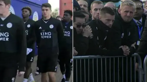 FOTO & VIDEO | Alex Pașcanu și colegii săi au venit să-i aducă un ultim omagiu fostului patron al lui Leicester! Schmeichel nu și-a putut stăpâni lacrimile