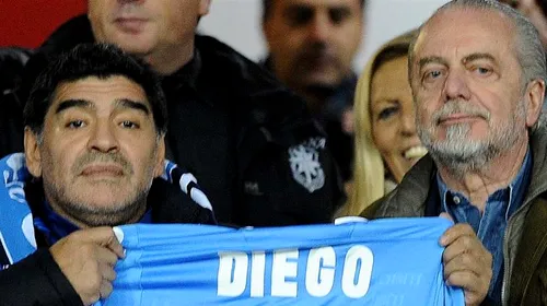 Patronul lui Napoli, scrisoare tulburătoare după decesul lui Diego Maradona: „Ești și vei rămâne cu noi toți, pictor al balonului”