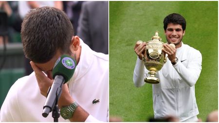 Novak Djokovic nu și-a putut stăpâni lacrimile, dar cuvintele lui Carlos Alcaraz i-au readus zâmbetul pe față: „De când m-am născut te-am văzut câștigând!" Discursuri emoționante după finala de la Wimbledon