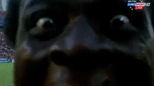 VIDEO Imaginea care îți va provoca sigur insomnii:** portarul ghanez s-a bucurat ca în filmele horror! Nu da click dacă ții la somn