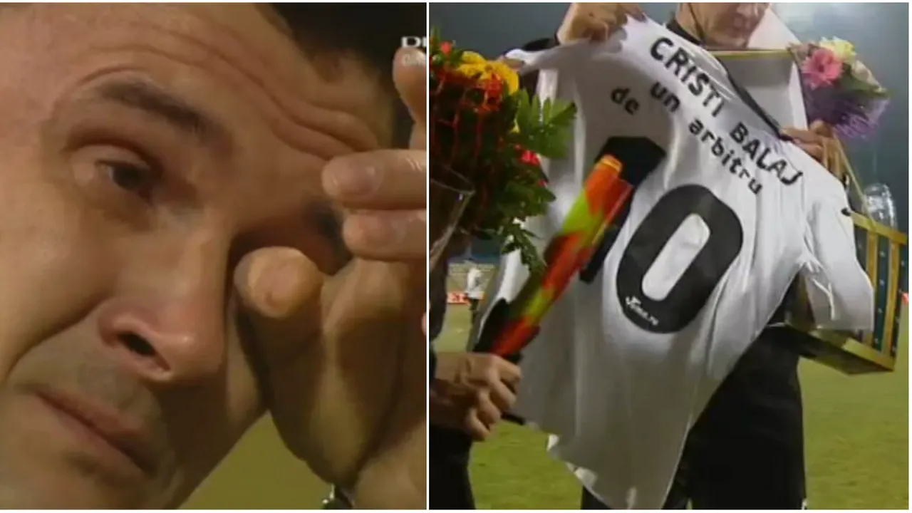 FOTO | Imagini impresionante la Mediaș: Cristi Balaj a plâns înainte Gaz Metan - Astra, ultimul meci al carierei. Cadoul primit de la gazde