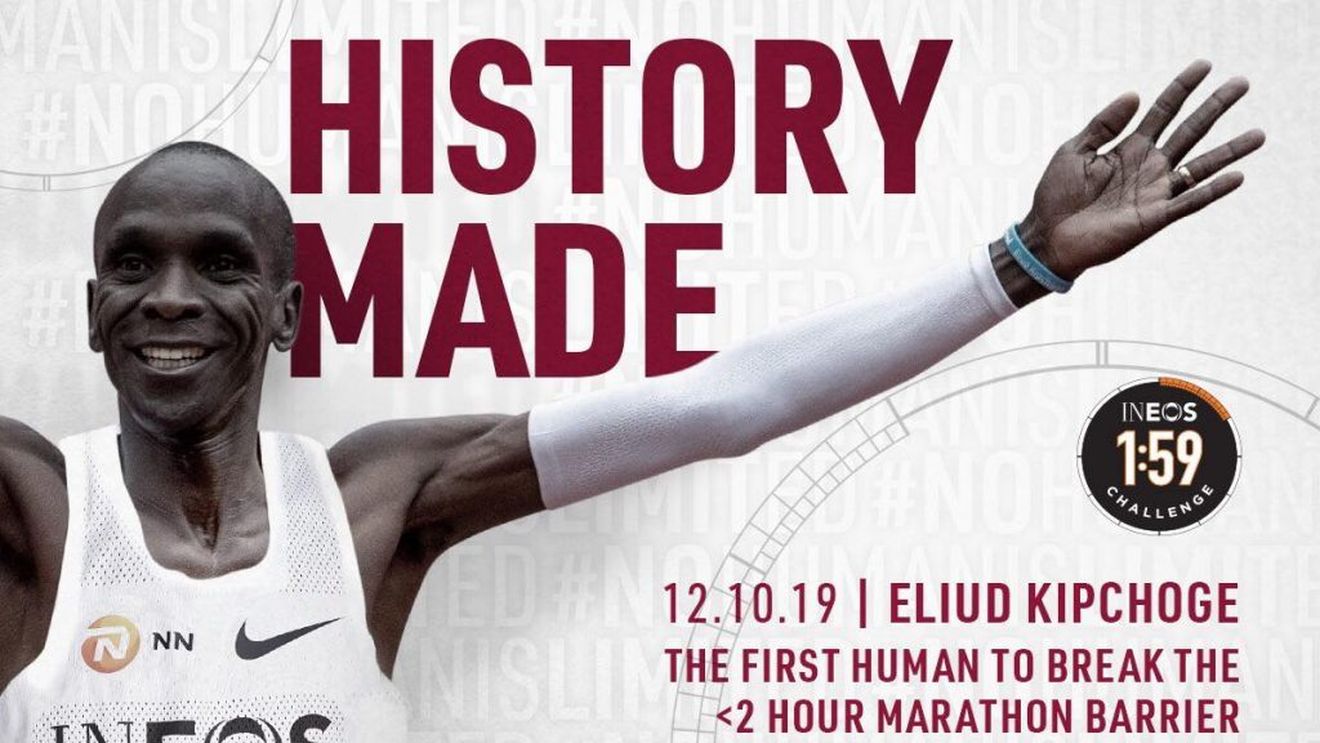 Pentru istorie! Kenyanul Eliud Kipchoge, primul care termină un maraton în mai puțin de două ore