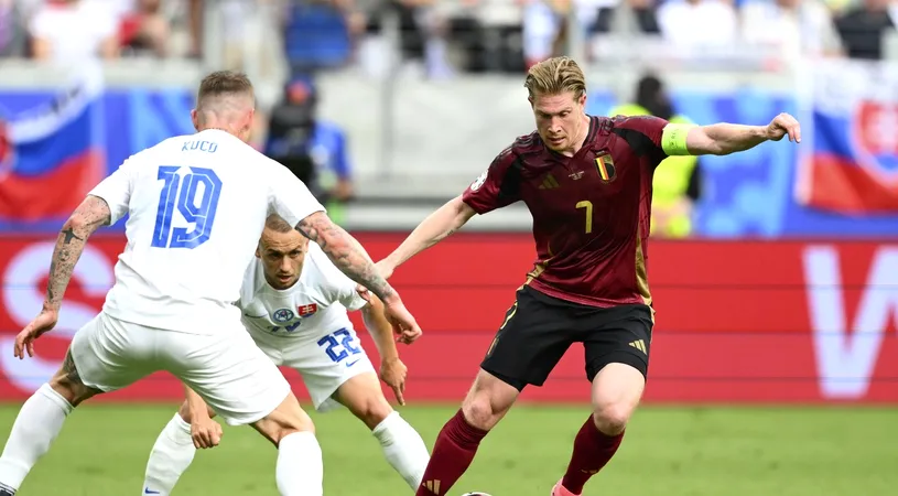 Belgia - Slovacia 0-1, în Grupa E de la EURO 2024 din Germania. Naționala lui Domenico Tedesco, înfrângere rușinoasă la Frankfurt după ce arbtitrul i-a anulat două goluri lui Romelu Lukaku! România se menține pe primul loc