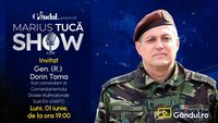 Marius Tucă Show începe luni, 1 iunie, de la ora 19.00, pe Gândul. Invitat: Gen. (R.) Dorin Toma