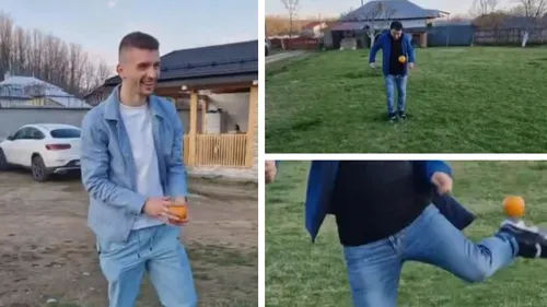 Ionuț Luțu l-a uimit pe Florin Tănase cu o portocală! Cei doi favoriți ai lui Gigi Becali au făcut spectacol, iar „Hagi” a primit laude: „Mamă, ca în tinerețe!”. VIDEO
