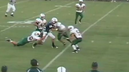 VIDEO ZDROBIT pe teren! Un puști de liceu a suferit cel mai dur placaj