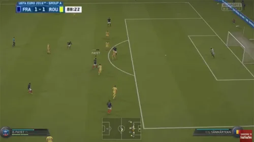 VIDEO | Golul fenomenal înscris de Payet în meciul cu România a fost recreat în FIFA 16. Cum reacționează Tătărușanu de această dată :)