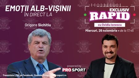 Rapid e pe primul loc în liga 1, iar noi vă așteptăm la „EXCLUSIV RAPID” de la 17:45, în direct pe YouTube – ProSport!
