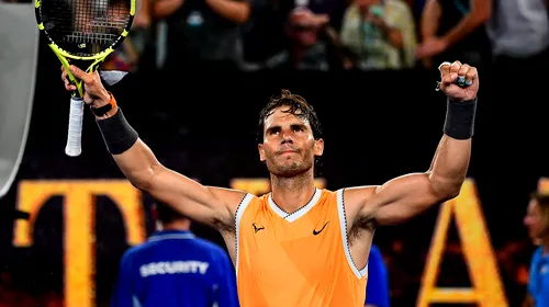 Nadal, fără greșeală! Rafa s-a calificat în semifinale după un recital dat la serviciu și completează o semifinală care se anunță savuroasă, cu noul idol blond din tenis. Cifra rotundă atinsă de iberic