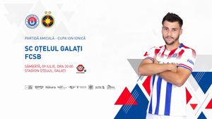 Oțelul Galați - FCSB, 0-1! Elevii lui Toni Petrea se impun în ultimul amical al verii, grație golului marcat de Florinel Coman!
