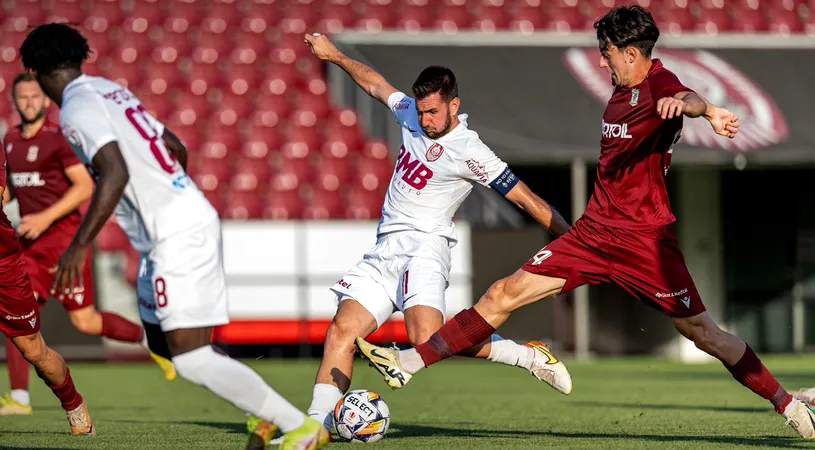 CFR Cluj, ținută în șah înaintea meciului cu Dinamo. Trupa lui Dan Petrescu abia a câștigat amicalul de 120 de minute cu ultima salvată de la retrogradarea din Liga 2