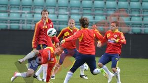 FOTO Antrenamentul naționalei din Estonia!**  Adi Popa a fost cel mai în formă jucător