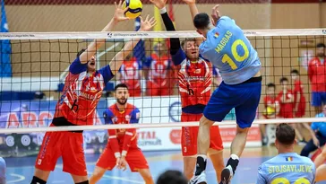 Corona Brașov a dat lovitura în primul meci al finalei la volei masculin