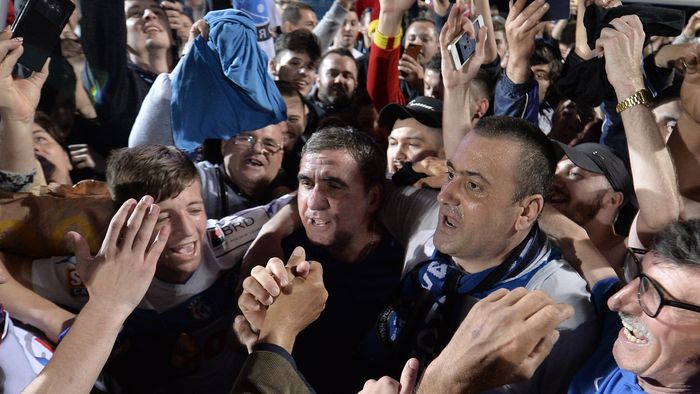 FOTO | Hagi i-a lăsat mască pe toți imediat după fluierul final. Patronul Viitorului a luat-o la fugă spre vestiare. Ce s-a întâmplat