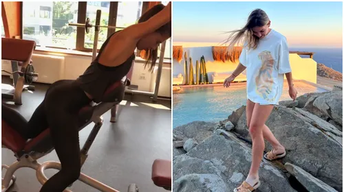 Una la plajă, cealaltă la sală! Ce apariție a avut Sorana Cîrstea în timp ce Simona Halep se relaxa în vacanță | FOTO