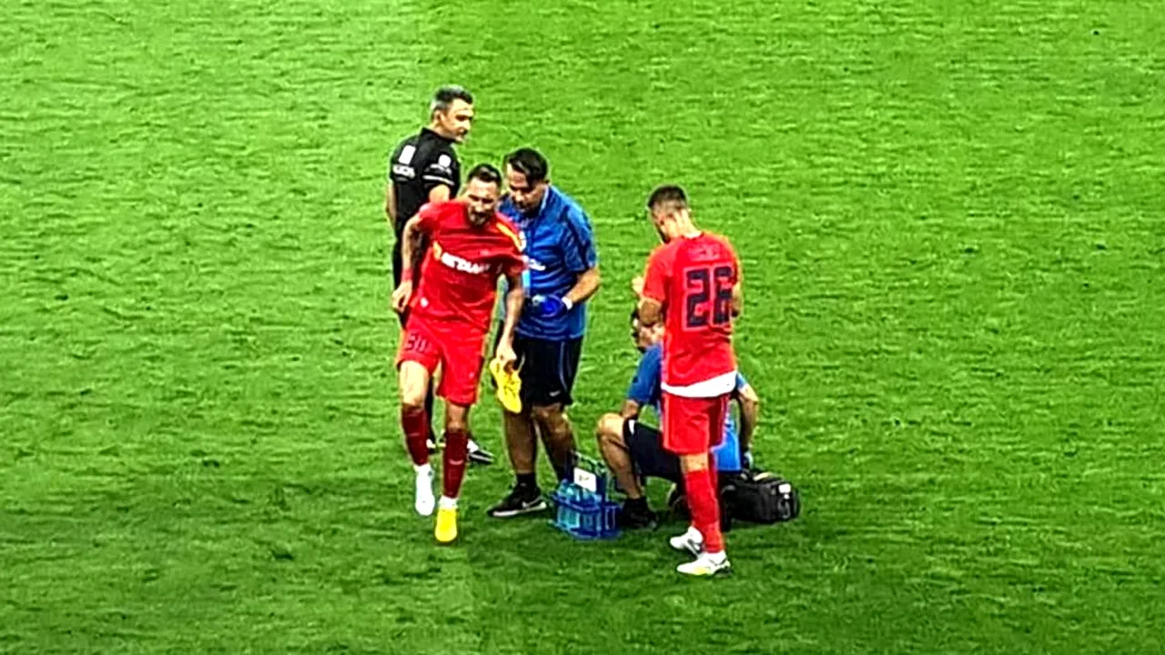 Alertă la FCSB! Bogdan Rusu s-a accidentat în meciul cu Hermannstadt, la scurt timp după ce Gigi Becali a anunțat transferul lui Andrea Compagno