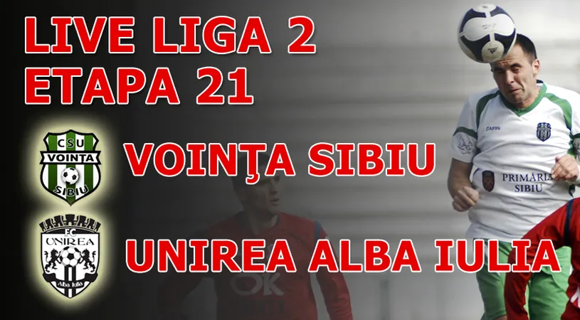 Sibiul revine pe primul loc!** Voința - Unirea 1-0