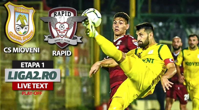 CS Mioveni și Rapid încep și ele play-off-ul cu o remiză. Giuleștenii nu au marcat nici în superioritate numerică și au ajuns la patru jocuri desfășurate în 2020 fără gol dat