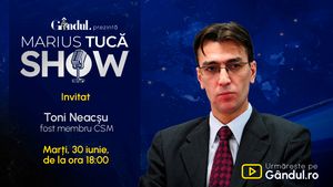 Marius Tucă Show începe marți, 30 iunie, de la ora 18.00, live pe Gândul. Invitat: Toni Neacșu