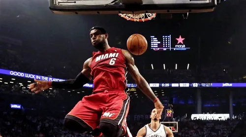 VIDEO | Explozia lui LeBron. Superstarul lui Heat și-a egalat recordul de puncte din play-off și a dus campioana la o victorie de finala Estului