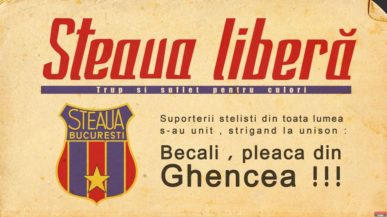 SUPER FOTO Le e dor de Steaua!** Vezi ce-au făcut fanii Stelei și cum îl contestă pe Becali!