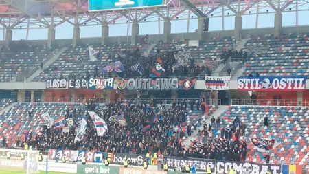 Momente jenante în Ghencea: fanii CSA Steaua, dominați de cei 10 suporteri ai Unirii Dej! Prezență surpriză la tribuna oficială | VIDEO & FOTO