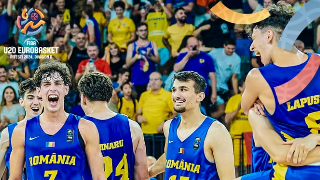 Performanță pentru tineri tricolori: România joacă azi finala la EuroBasket Under 20 la baschet masculin! Victorie cu Finlanda în penultimul act