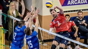 Volei masculin: Arcada Galați, victorie dramatică după ce a salvat cinci mingi de meci! Care e traseul echipei de la malul Dunării în Europa