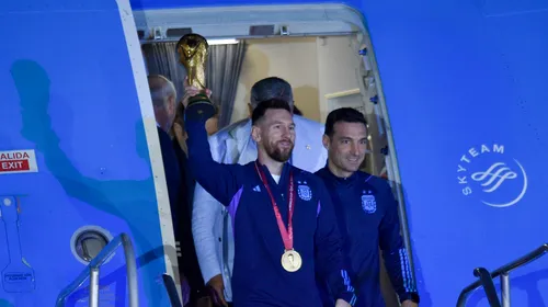 Leo Messi a adus Cupa Mondială în Argentina! Scene fabuloase de la aeroportul din Buenos Aires cu bucuria sud-americanilor