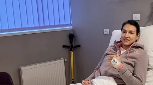 Cristina Neagu, operată la un cartilaj al genunchiului! Imagine de pe patul de spital: „Totul a decurs bine”