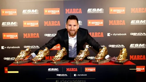 Încă una la colecție! Leo Messi a primit a șasea Gheată de Aur din palmares | FOTO