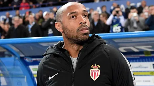 Reacția lui Thierry Henry la finalul primei experiențe ca antrenor principal în fotbalul mare. Președintele lui AS Monaco și-a recunoscut marea greșeală