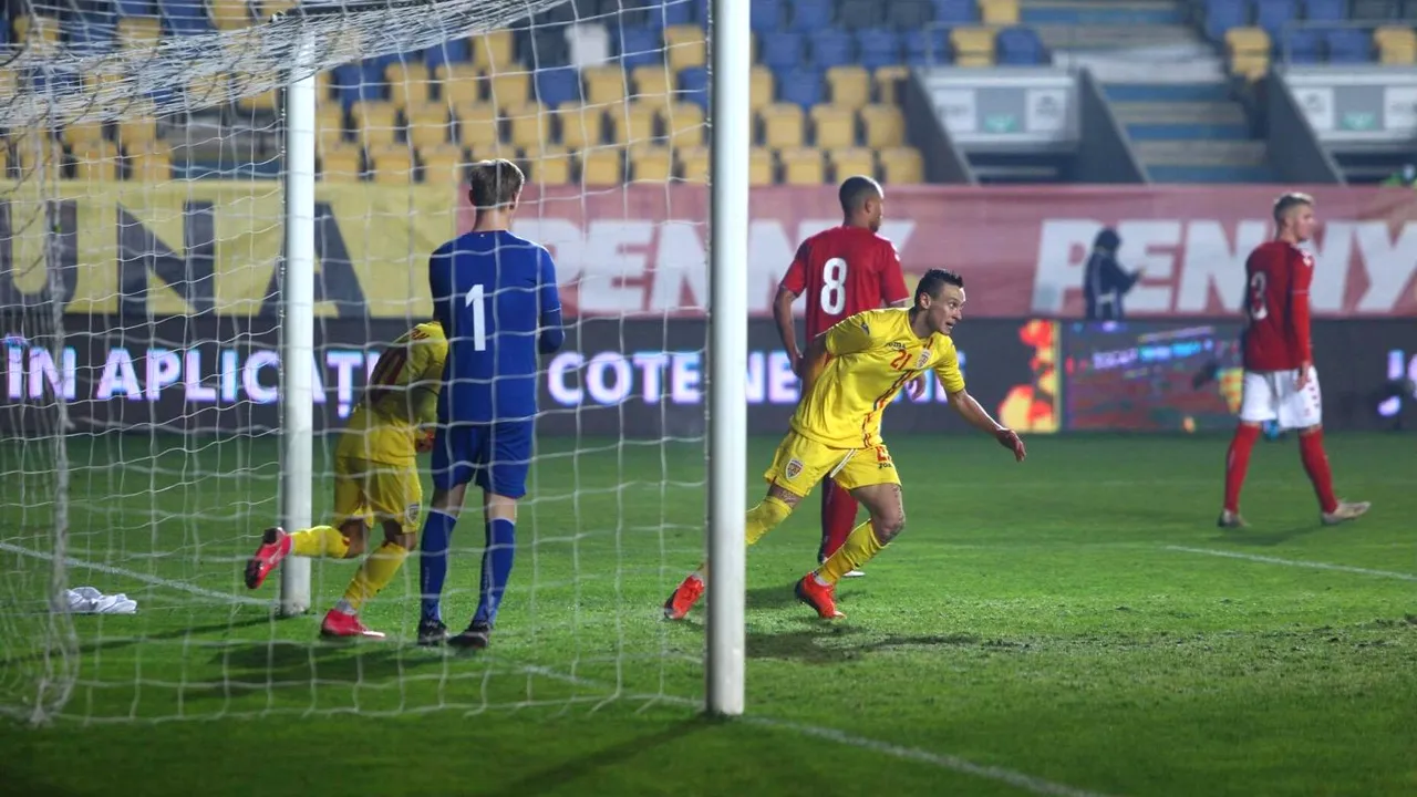 Momentul genial care a decis calificarea României U21 la Euro! Ce a transmis Adrian Mutu imediat după golul marcat de Costache | EXCLUSIV