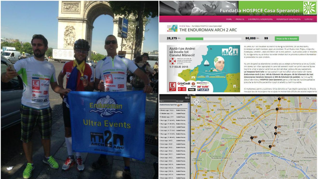 PERFORMANȚĂ‚ NEAPRECIATĂ‚ | Andrei Roșu a participat la infernalul triatlon A2A ca să strângă fonduri pentru cauza bolnavilor incurabili. Într-unul din conturi s-au donat 112 lire. Nici ținta de 90.000 de lei n-a fost atinsă