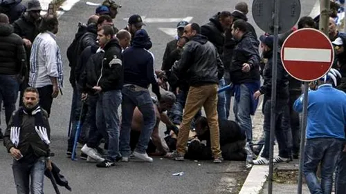 Incidente pe străzile din Roma, înainte de finala Cupei Italiei, Fiorentina - Napoli: fanii romani s-au răfuit cu cei ai lui Napoli. Un ultras se zbate între viață și moarte după ce a fost împușcat