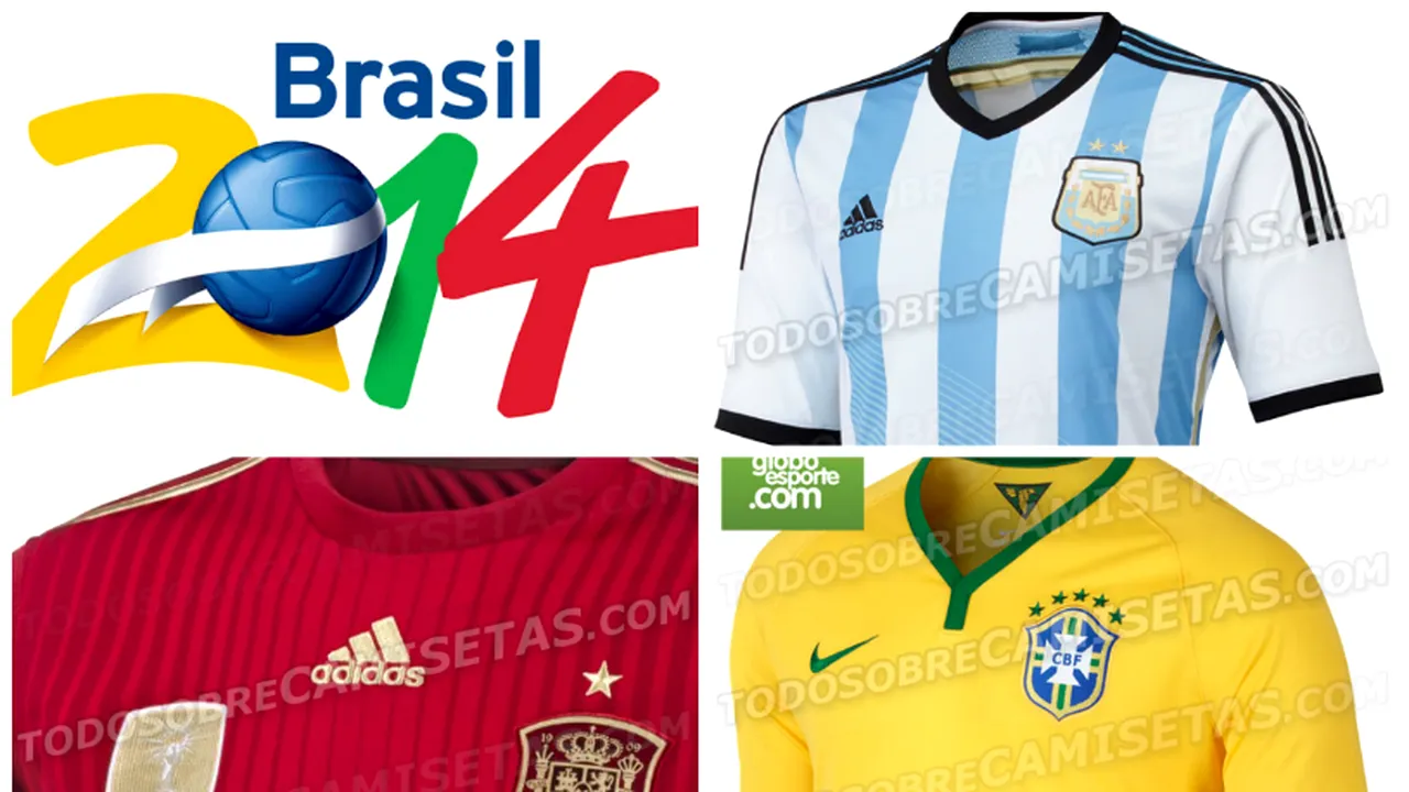 Jocul echipamentelor! Cum vor arăta tricourile echipelor calificate la Mondialul din Brazilia