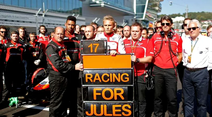 Capul lui Jules Bianchi a fost supus la forțe de 92 G în accidentul de la Suzuka. Echipa Marussia, acuzată că i-a transmis pilotului să nu încetinească, deși erau afișate steaguri galbene