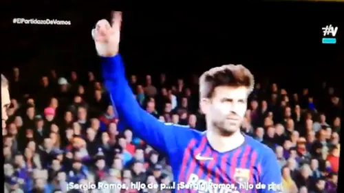 FOTO | Momentul în care Pique a demonstrat că este un fotbalist mare! Fundașul i-a înfruntat pe fanii Barcelonei pentru Sergio Ramos: gestul surprins de camerele TV
