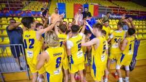 Moment istoric pentru baschetul juvenil românesc! S-a reușit o dublă promovare într-un singur an la două niveluri de vârstă: România a învins Elveția