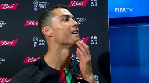 Cristiano Ronaldo a dezvăluit motivul din spatele modului în care a celebrat primul gol cu Spania. Ce nu va face până la finalul Campionatului Mondial