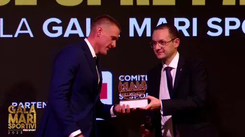 Cătălin Chirilă, premiat la Gala Mari Sportivi 2023 pentru calificarea la Jocurile Olimpice de la Paris 2024. VIDEO