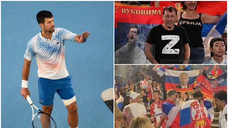 Imaginile care au declanșat haosul la Australian Open: scandări și inscripții pro-Vladimir Putin la meciul lui Novak Djokovic! Se cer măsuri dure: „Să fie interzis pe viață" | VIDEO