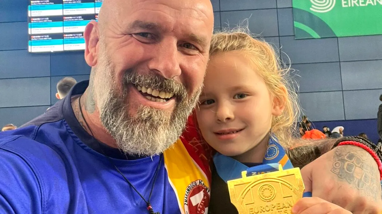 Matilda este campioană europeană Jiu Jitsu! Fetița în vârstă de 5 ani a luptătorului Cătălin Zmărăndescu, peripeții la Dublin: „Am plecat cu antibioticul după noi”. VIDEO
