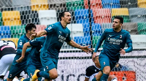 Zlatan Ibrahimovic, genial și la declarații: „Colegii mei nu trebuie să simtă presiunea, mă ocup eu de asta!” Ce a spus după golul senzațional cu Udinese